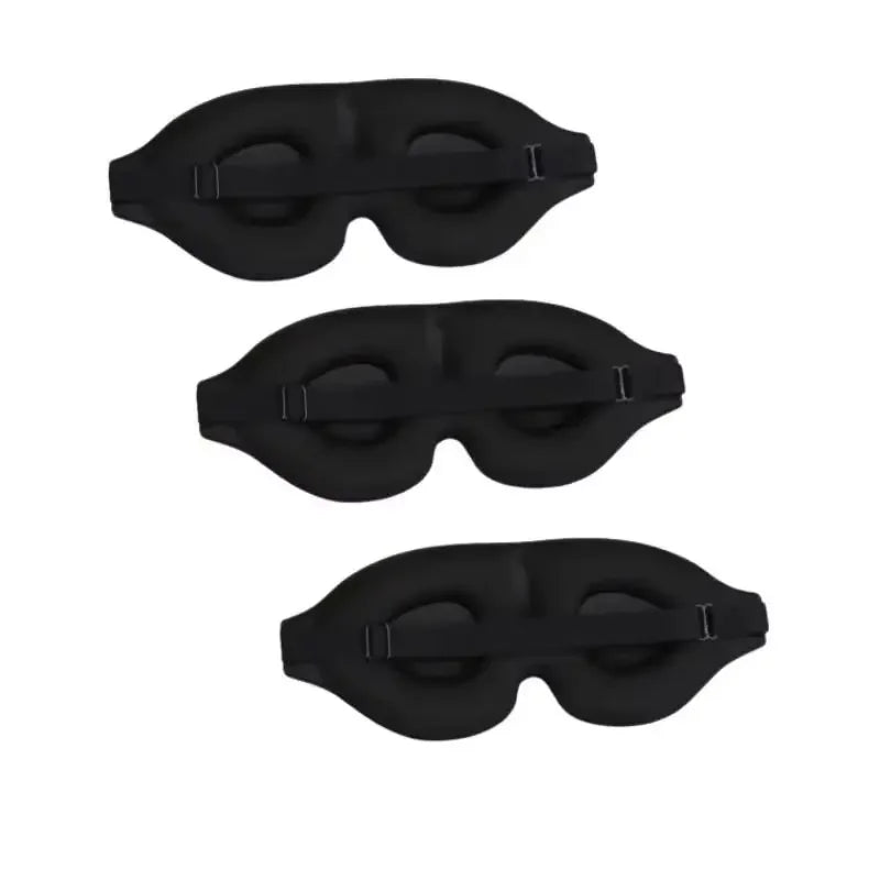 3D Sleep Eye Mask – Soft, Breathable & Light Blocking Sleep Eye Mask P3 Black 3Pcs