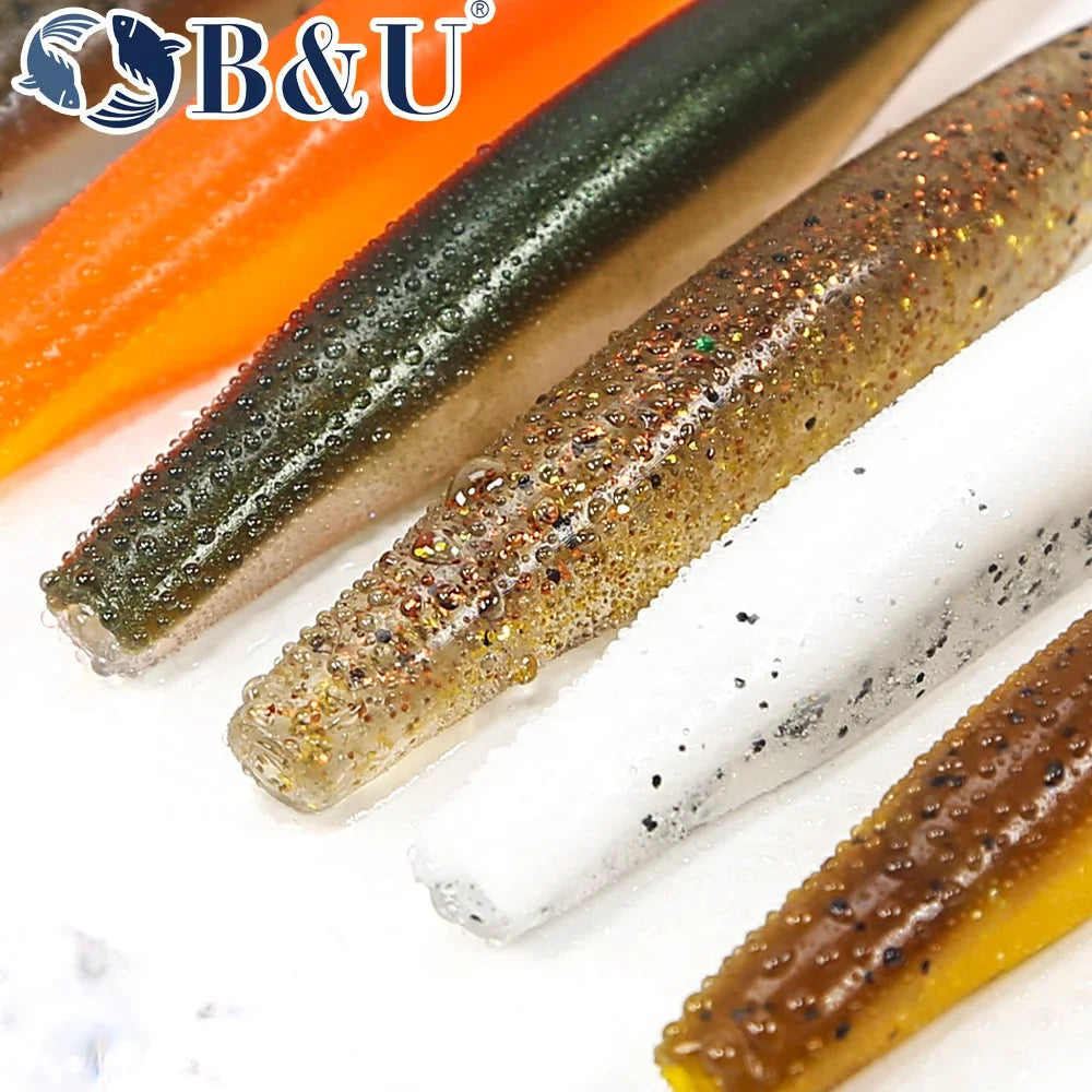 B&U Super Fluke Soft Bait Lures – Bass & Pike 3 Pack Soft Fishing Lure P3