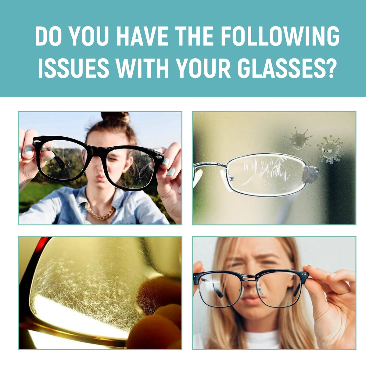 JAKEHOE Glasses Lens Cleaner Spray | Cleans & Restores Lenses Lens Cleaner Spray P3