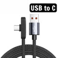 100W 90-Degree USB-C Fast Charging Braided Cable | Right Angle USB-C Charging Cable P3 Beige 1m