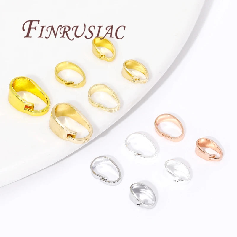 18K Gold Plated Pendant Clip Clasps – DIY Necklace Connectors Jewelry Findings P3