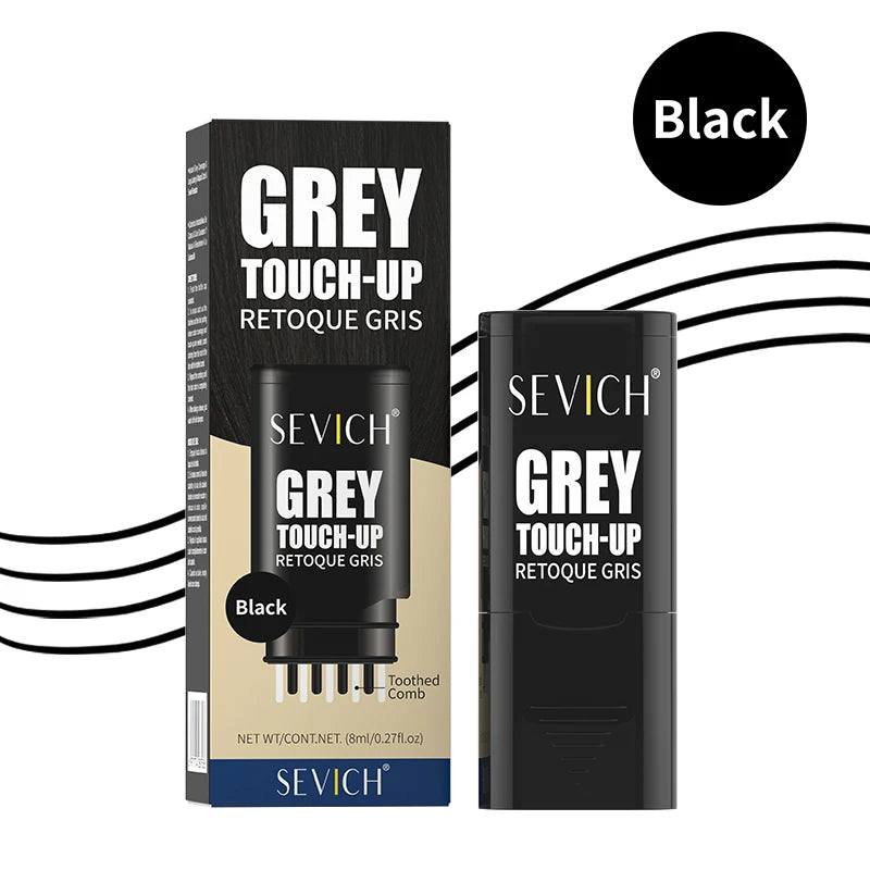 Sevich Temporary Hair Color Pen – Waterproof Gray Root Coverage Hair Color Pen P3 Black 8ml 1PCS