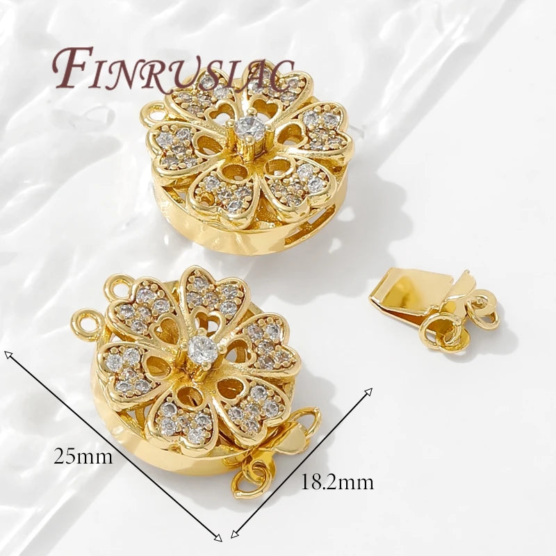 18K Gold Plated Box Safety Clasp – Bracelet & Necklace DIY Jewelry Clasp P3 18k Gold Plated 1 piece