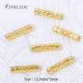 18K Gold Plated Filigree Cylinder Tube Spacer Beads | DIY Jewelry Jewelry Spacer Beads P3 18K Gold Plated 20 pcs