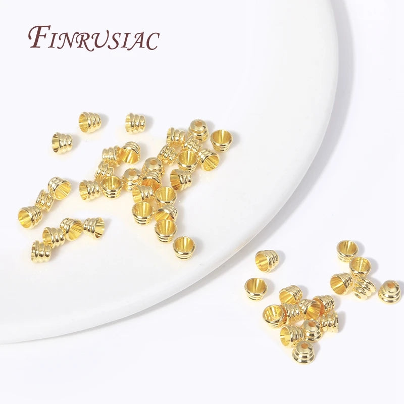 18K Gold Plated Brass Bead Caps Cone | DIY Tassel Jewelry Findings Jewelry Making Findings P3