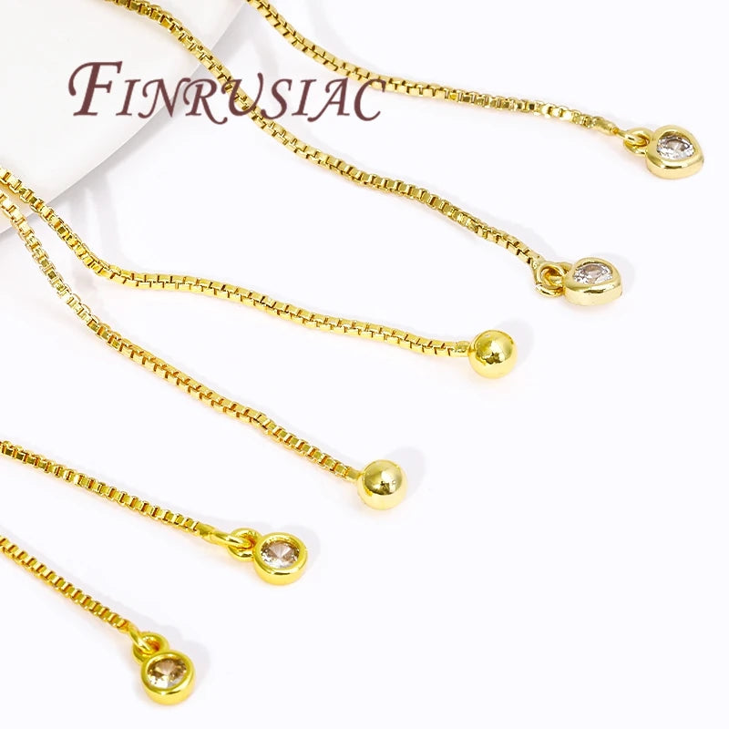 18K Gold Plated Slider Extender Chain Bracelet | 6cm & 12cm Jewelry Making Chain P3