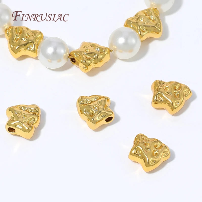 18K Gold Plated Irregular Spacer Beads | DIY Jewelry Making Jewelry Making Beads P3