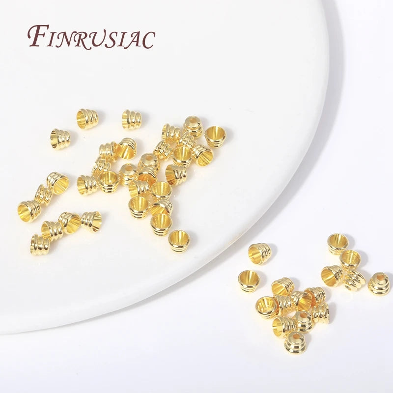 18K Gold Plated Brass Bead Caps Cone | DIY Tassel Jewelry Findings Jewelry Making Findings P3