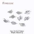 18K Gold Plated Zircon Pinch Bail Pendant Connectors for Jewelry