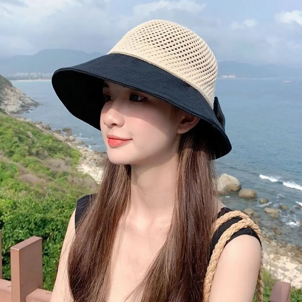 Women's Wide Brim UV Bucket Hat – Foldable Beach Cap Women's Bucket Hat P3