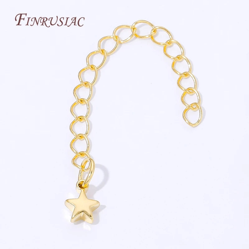 18K Gold Plated Star Chain Extender – Oval Cable Extension Jewelry Chain Extender P3