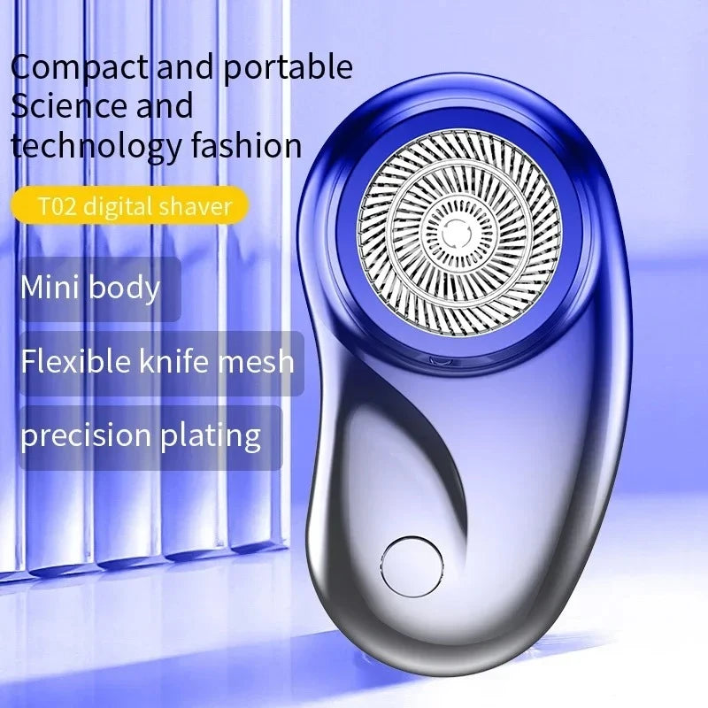 Portable USB Rechargeable Electric Shaver & Beard Trimmer – Blue Electric Shaver P3