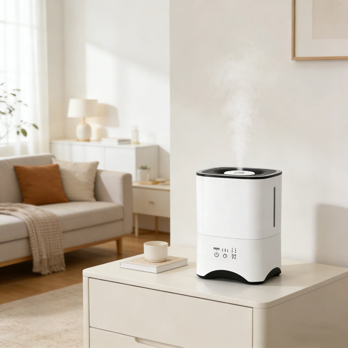 Compact Touch Control Ultrasonic Humidifier – Quiet Mist & Timer Ultrasonic Humidifier P3 Default Title
