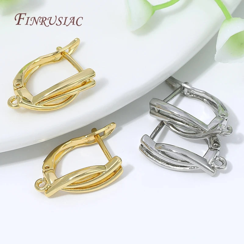 18K Gold Plated Huggie Earring Findings | DIY Jewelry Making Earring Findings P3
