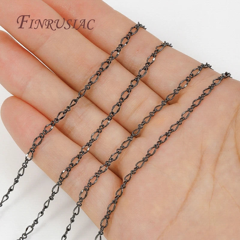 Black Brass Decorative Chain for DIY Jewelry Making – 2.8mm Jewelry Making Chain P3