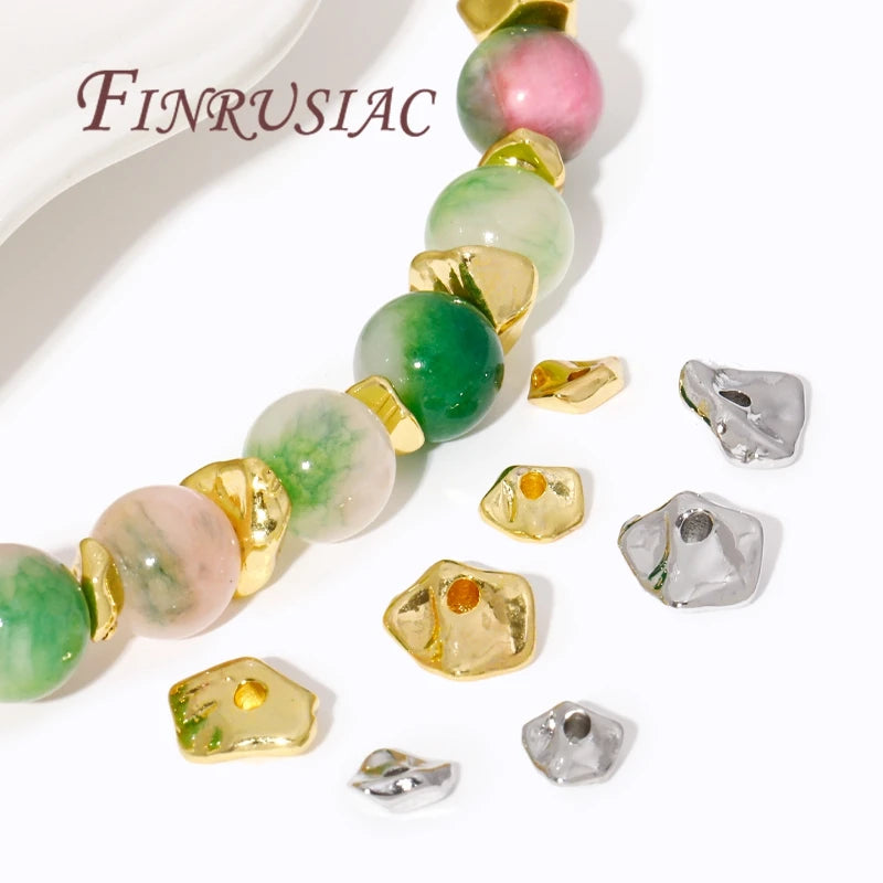 18K Gold Plated Irregular Spacer Beads – DIY Jewelry Making Jewelry Spacer Beads P3