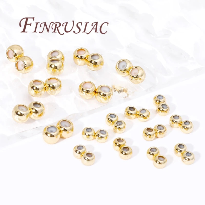 14K Gold Stopper Spacer Beads 3mm 4mm | Non-Slip Silicone Ring Jewelry Spacer Beads P3