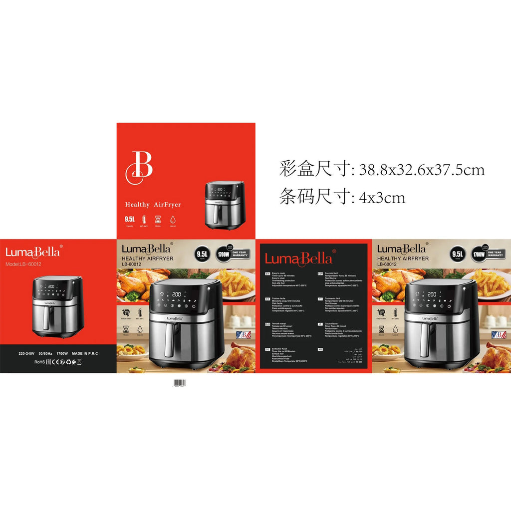 DUTRIEUX 9.5L Touch Screen Air Fryer | Large Capacity 1500W Air Fryer P3