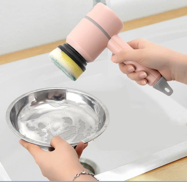 Electric Cleaning Brush Set with Replaceable Heads | Multi-Use Electric Cleaning Brush P3