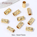 50Pcs Rhodium Plated Tube Spacer Beads | DIY Jewelry Making Jewelry Spacer Beads P3 18K Gold Plated 50 pcs