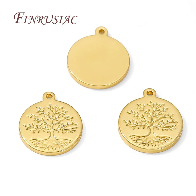 18K Gold Plated Tree of Life Charm Pendant – DIY Jewelry Jewelry Charm Pendant P3