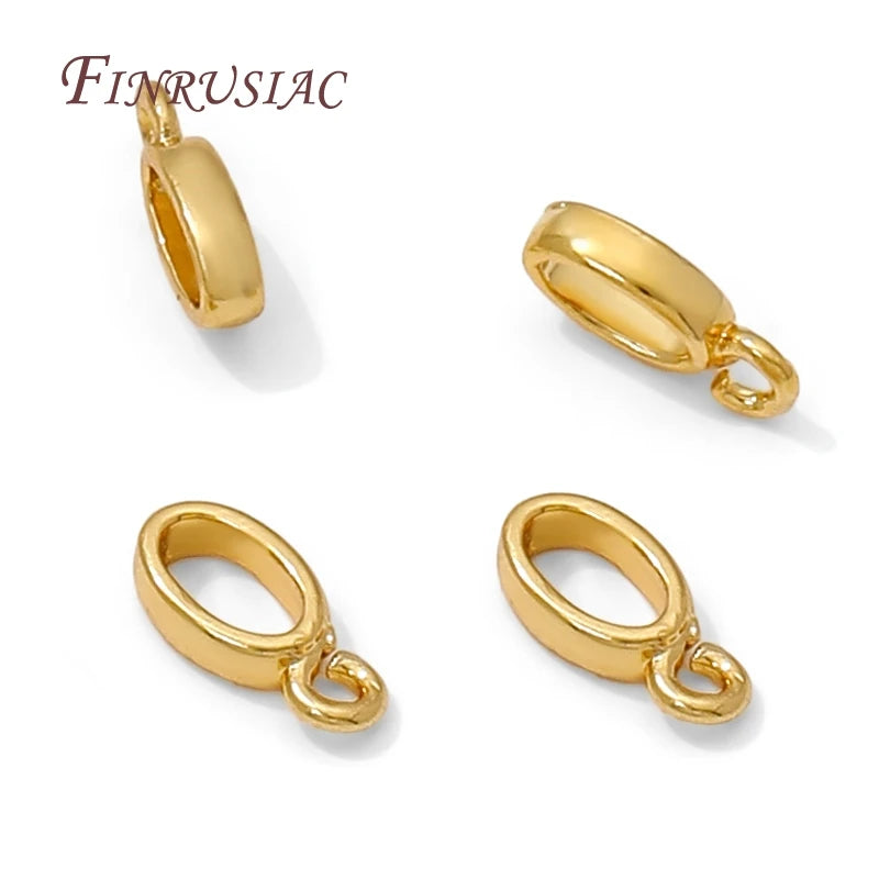 18K Gold Plated Bail Connectors – DIY Pendant Necklace Findings Jewelry Findings P3