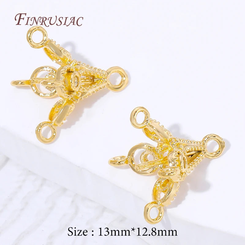 18K Gold Plated Pearl Bail Pendant Cup | DIY Jewelry Findings Jewelry Making Findings P3 18K Gold Plated 2 pieces