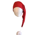Pom Ball Sleeping Cap – Adjustable Long Tail Bonnet Hat Sleep Bonnet Cap P3 Red