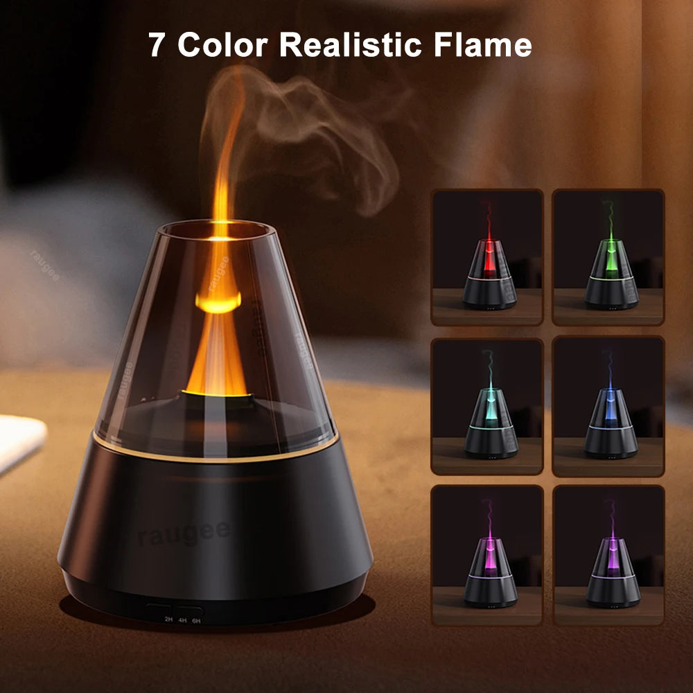 Raugee Mini Flame Aroma Diffuser & Humidifier 120ml USB Aroma Diffuser Humidifier P3