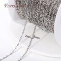 14K Gold Plated Square Chain Spool for DIY Jewelry Making Jewelry Making Chain P3 Rhodium Plated 1 Meter