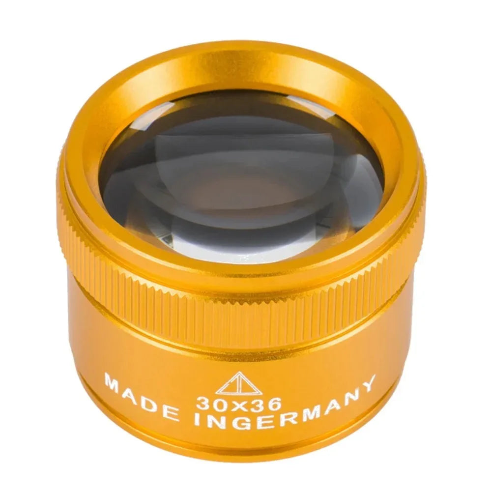 30X Magnifying Glass Monocle – 36mm K9 Lens | Jewelry & Coins Magnifying Loupe P3 Gold