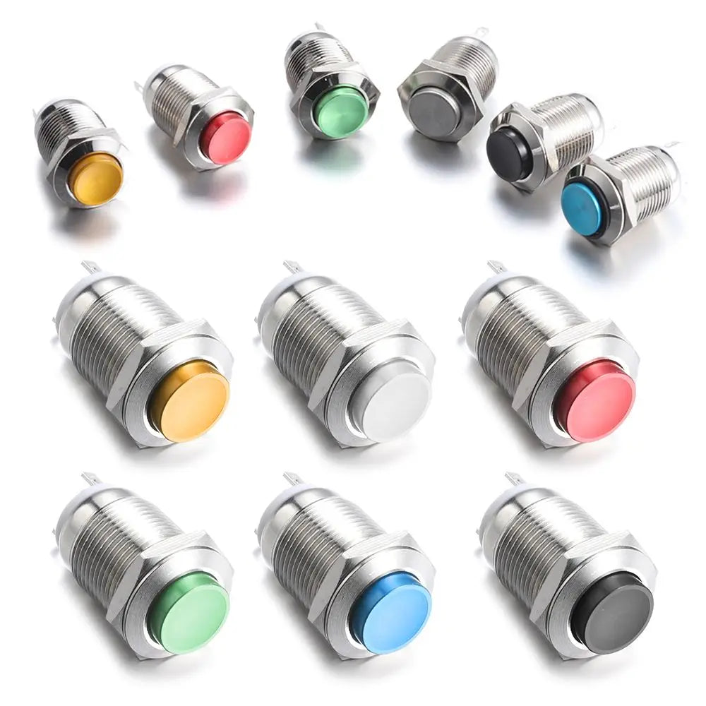 12mm Waterproof Momentary Metal Push Button Switch 250V Push Button Switch P3