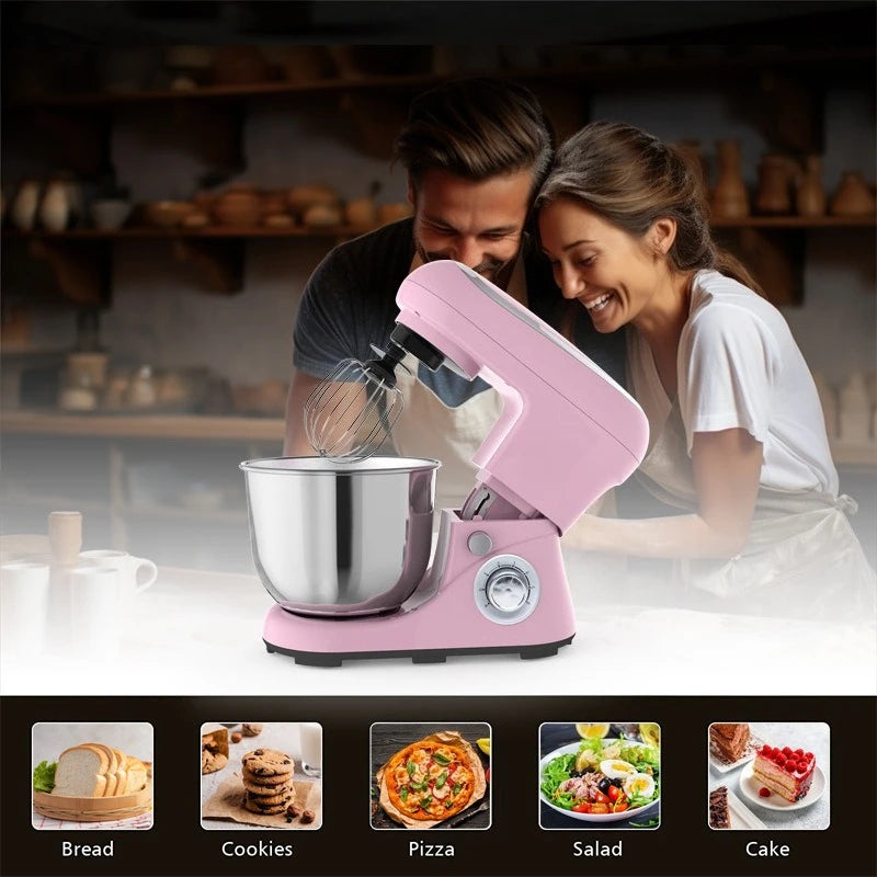Pink Stand Mixer – Dough Kneading, Egg Beating & Whipping Stand Mixer P3