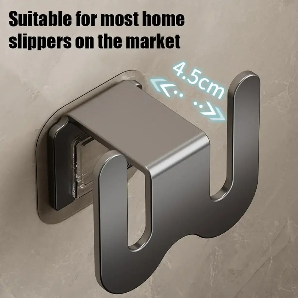 No-Drill Wall-Mounted Slipper Drying Rack – Space Aluminum Wall Storage Rack P3