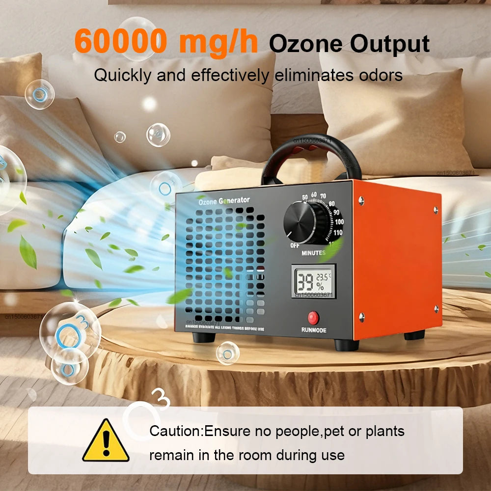 Raugee 60g/h Ozone Generator – Air Purifier & Odor Eliminator Ozone Air Purifier P3