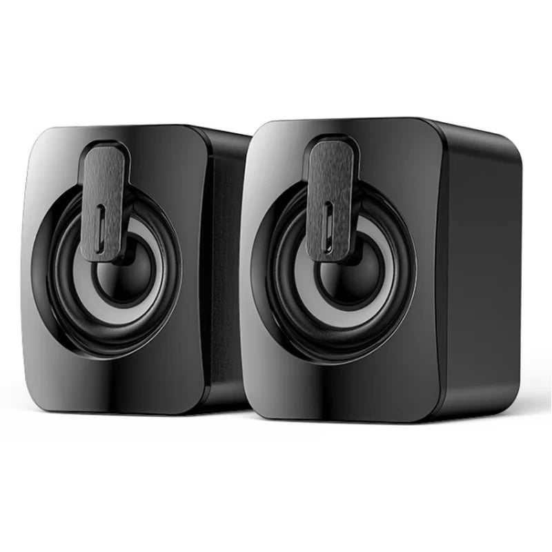 USB Wired PC Speakers HiFi Stereo Subwoofer LED & Mic PC Computer Speakers P3