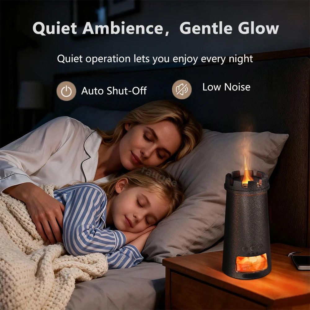 Raugee 5-in-1 Flame Essential Oil Diffuser & Salt Lamp Aromatherapy Diffuser P3