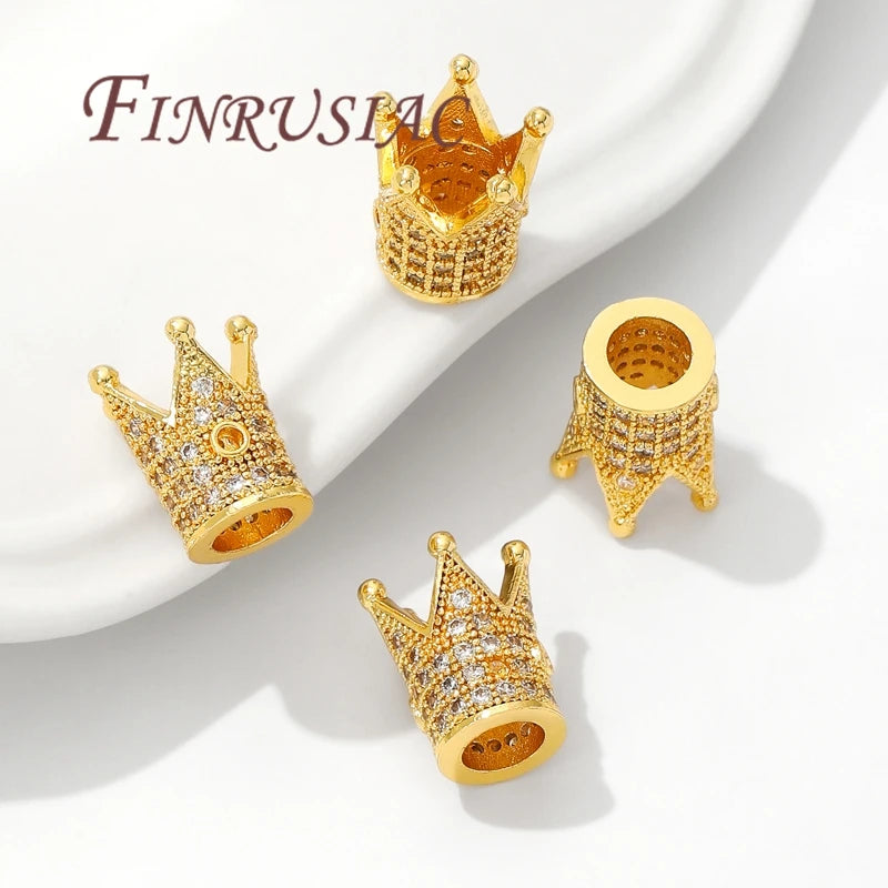 18K Gold Plated 9mm Crown Spacer Beads | DIY Jewelry Making Jewelry Spacer Beads P3