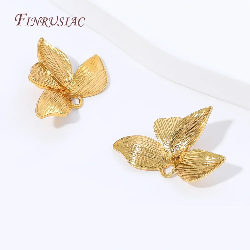 18K Gold Plated Brass Flower Charms – DIY Jewelry Findings Jewelry Charms P3