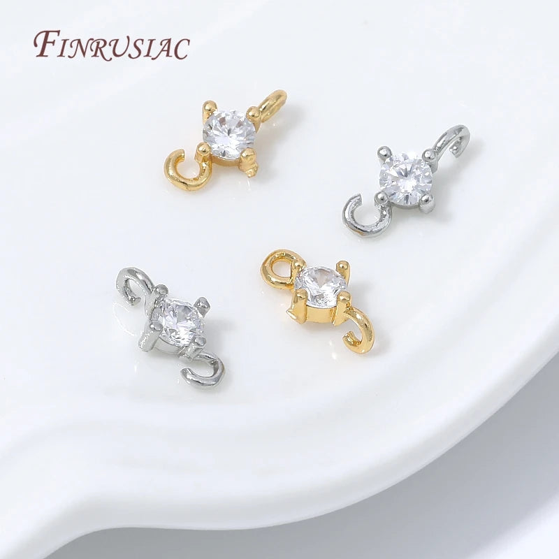 18K Gold Plated CZ Connector Clasp | DIY Jewelry Finding Jewelry Finding Clasp P3