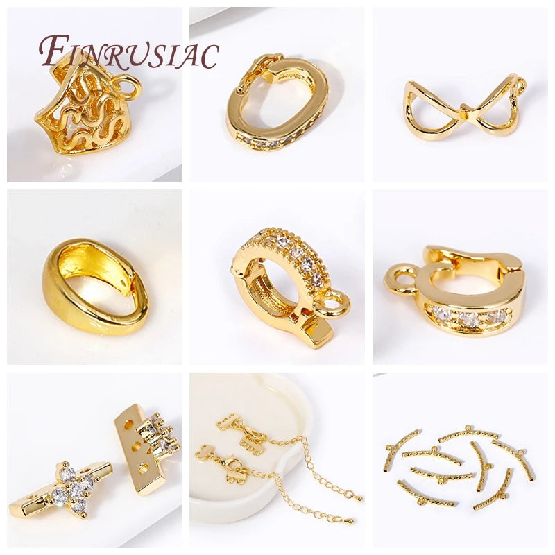 18K Gold Plated Lobster Clasp & Extension Chain | DIY Jewelry Jewelry Findings P3