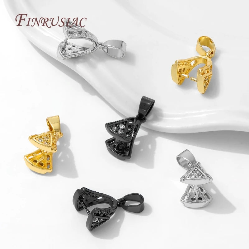 18K Gold Plated Brass Bail Connectors – DIY Jewelry Findings Jewelry Bail Connectors P3