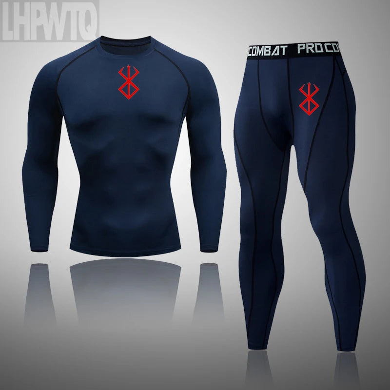 Men's Thermal Compression Long Johns Set – Winter Tracksuit Thermal Compression Suit P3 Sets 1XL