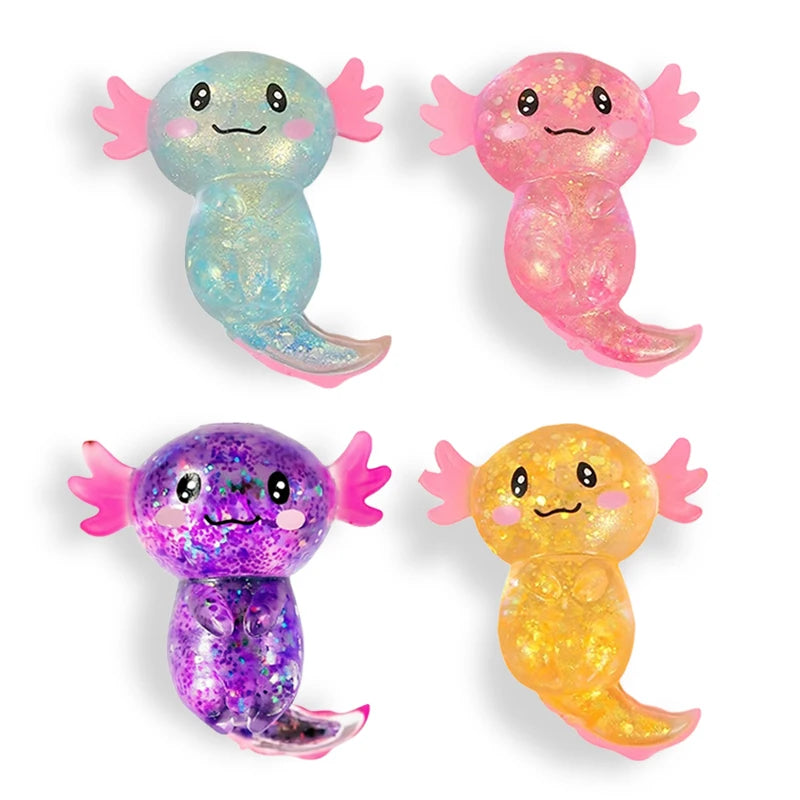 Axolotl Squishy Fidget Toys 2-Pack | Slow-Rise Salamander Squish Squishy Fidget Toy P3