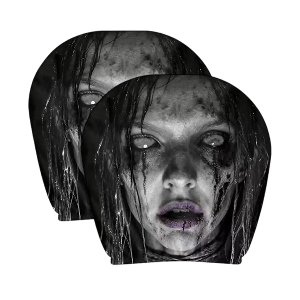 Ghost Car Headrest Covers – Halloween Scary Face 2-Pack