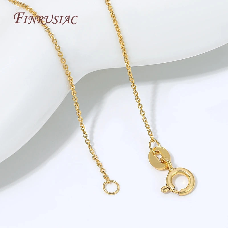 18K Gold Plated Necklace Chain with Lobster Clasp | DIY Jewelry Gold Plated Chain P3