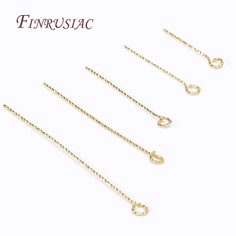 50Pcs 18K Gold Plated Brass Eye Pins – DIY Jewelry Making Jewelry Findings Pins P3