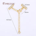 18K Gold Plated 3-Row Pearl Necklace Connector & Extension Chain Jewelry Finding P3 18K Gold Plated 2 pieces
