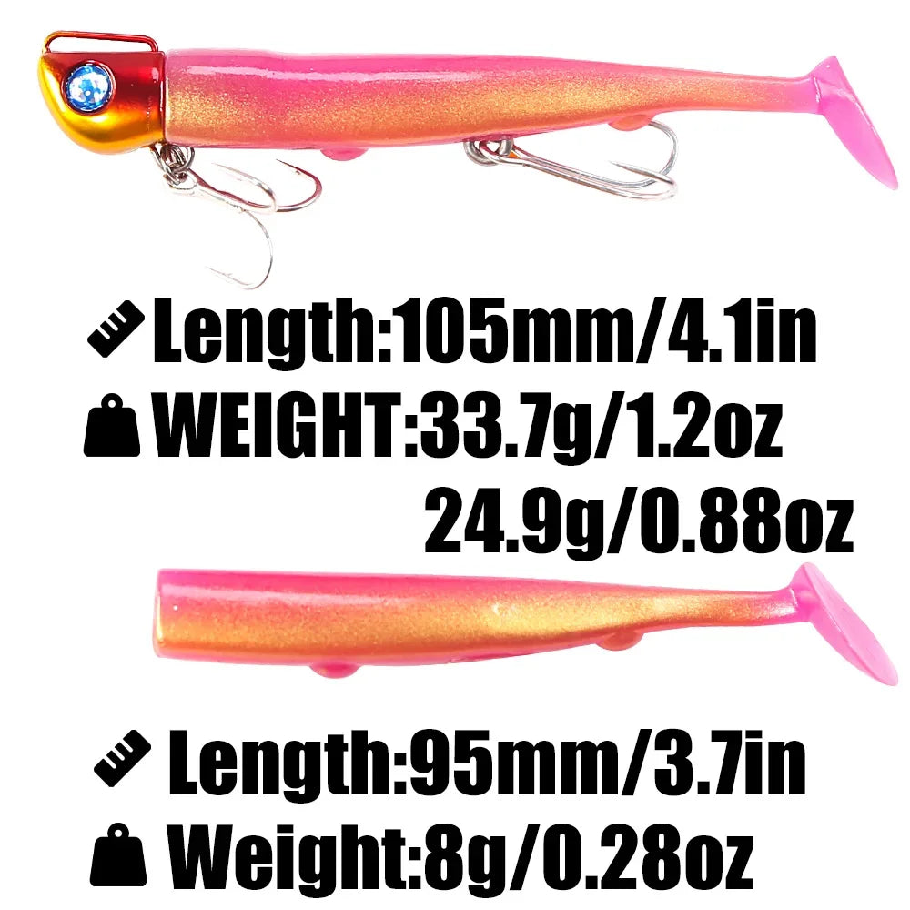 B&U Sand Eel 33g Saltwater Soft Lure – Sea Bass Swimbait Saltwater Soft Lure P3