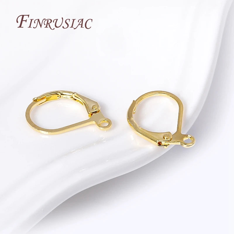 18K Gold Plated French Lever-Back Earring Hooks – DIY Findings Earring Hook Findings P3